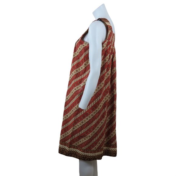 Vintage Handmade Hawaiian House Patio Dress Muumuu M Sleeveless Knee Length - Picture 8 of 10